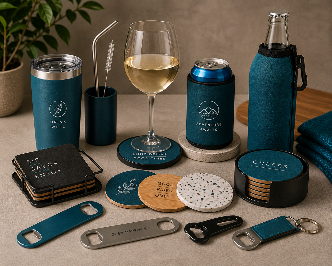 Drink Accessories, Coasters and Bottle openers
